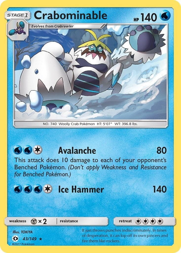Crabominable (43/149) (SM Base Set) Pokemon