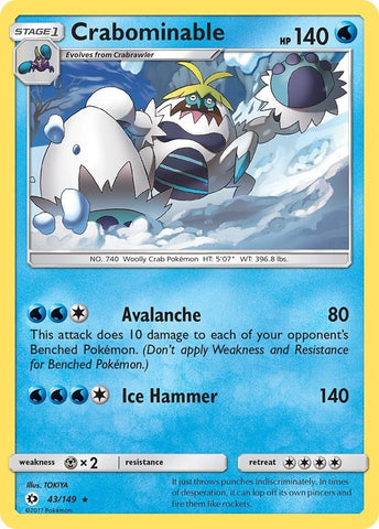 Crabominable (43/149) (SM Base Set) Pokemon