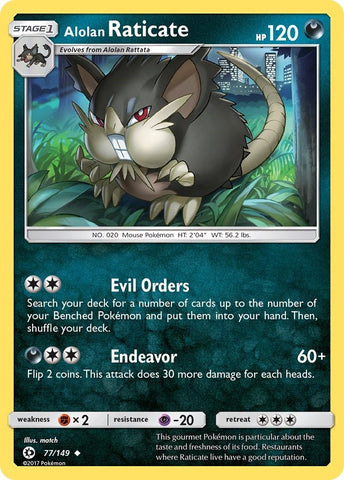 Image for Alolan Raticate (77/149) (SM Base Set) (SM01) - Pokemon