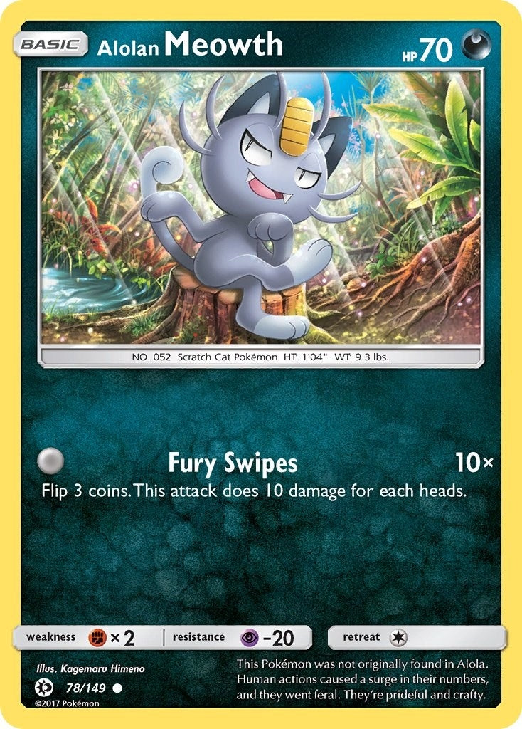 Image for Alolan Meowth (78/149) (SM Base Set) (SM01) - Pokemon