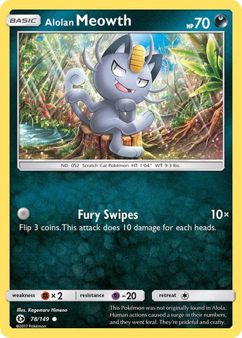Image for Alolan Meowth (78/149) (SM Base Set) (SM01) - Pokemon
