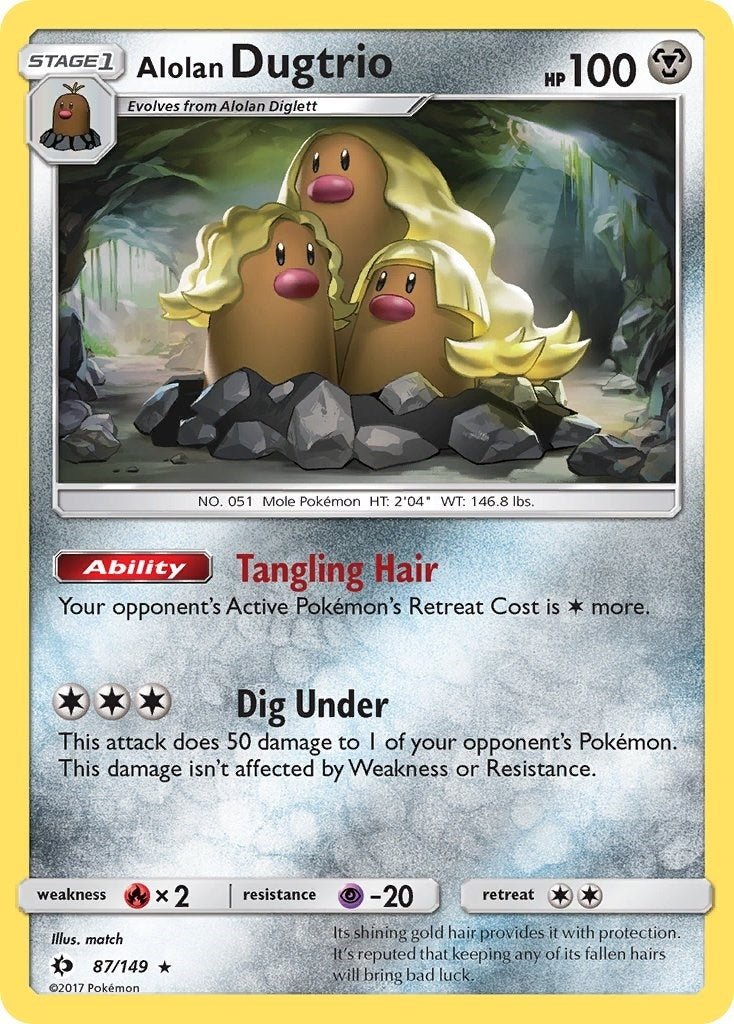 Alolan Dugtrio (87/149) (SM Base Set) Pokemon