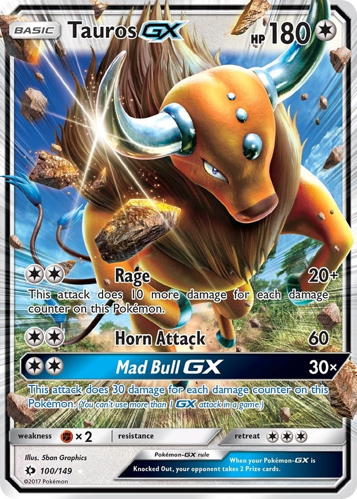 Tauros GX (100/149) (SM Base Set) (SM01) Pokemon