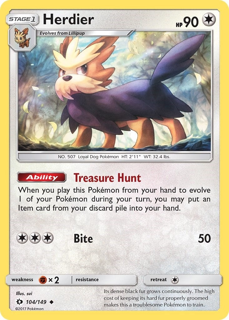 Image for Herdier (104/149) (SM Base Set) (SM01) - Pokemon