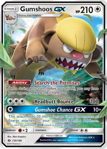 Gumshoos GX (110/149) (SM Base Set) Pokemon