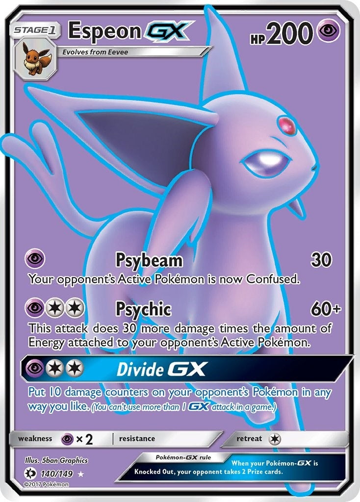 Image for Espeon GX (Full Art) (140/149) (SM Base Set) (SM01) - Pokemon