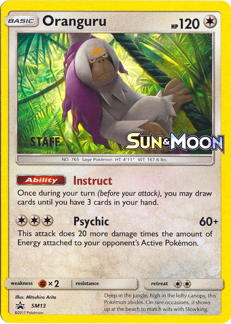 Image for Oranguru - SM13 (Prerelease) [Staff] (SM13) (SM Promos) (SMP) - Pokemon