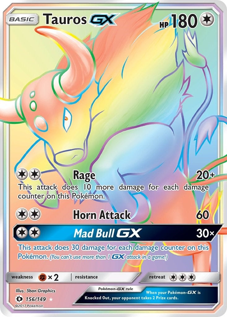 Image for Tauros GX (Secret) (156/149) (SM Base Set) (SM01) - Pokemon