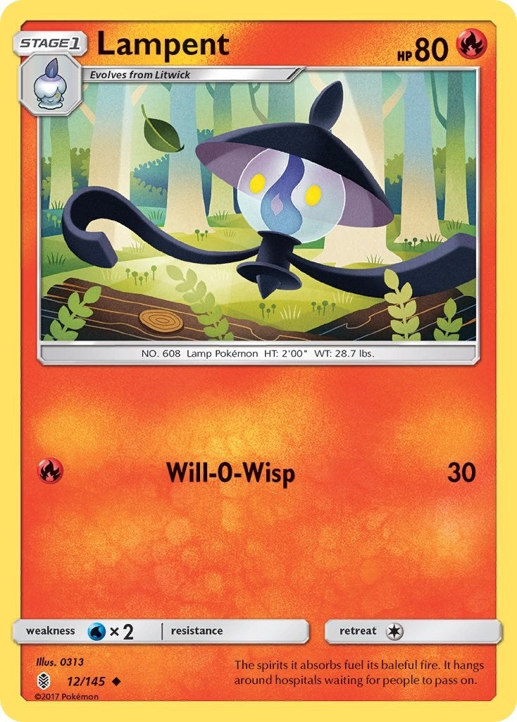 Lampent (12/145) (SM - Guardians Rising) Pokemon