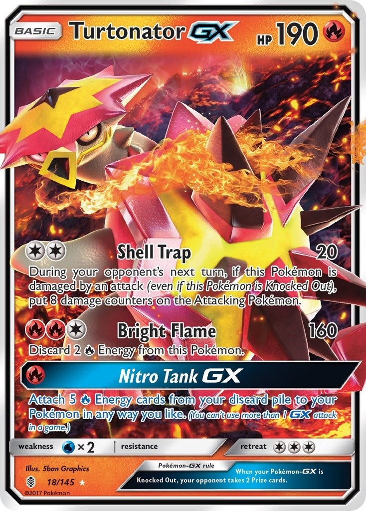 Turtonator GX (18/145) (SM - Guardians Rising) Pokemon