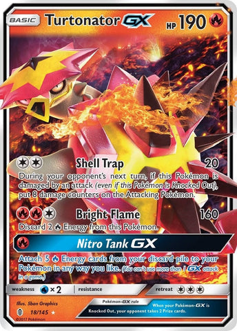 Turtonator GX (18/145) (SM - Guardians Rising) Pokemon