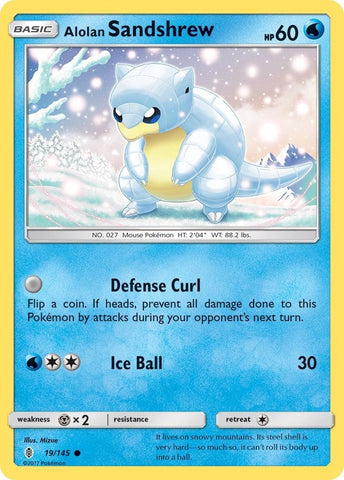 Alolan Sandshrew (19/145) (SM - Guardians Rising) Pokemon