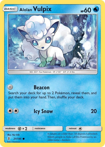 Alolan Vulpix (21/145) (SM - Guardians Rising) Pokemon