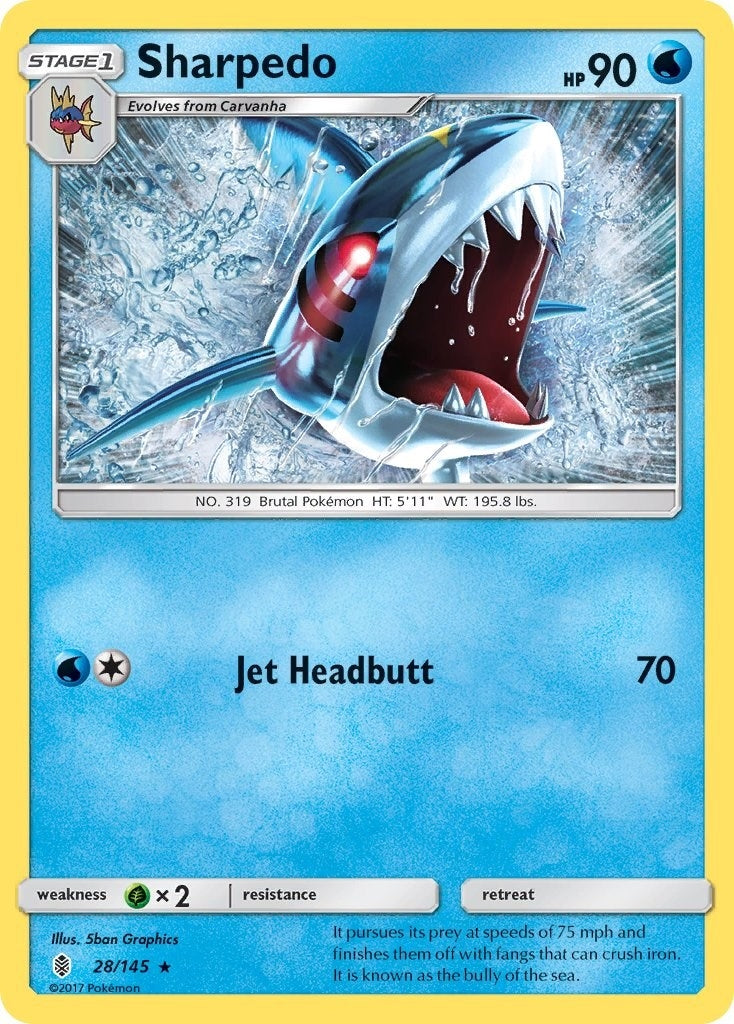 Sharpedo (28/145) (SM - Guardians Rising) Pokemon