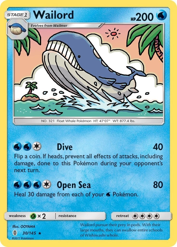 Wailord (30/145) (SM - Guardians Rising) Pokemon