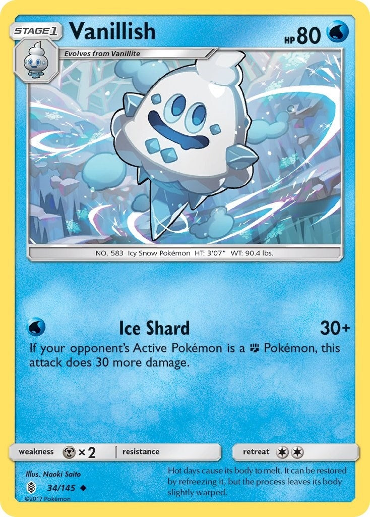 Vanillish (34/145) (SM - Guardians Rising) Pokemon