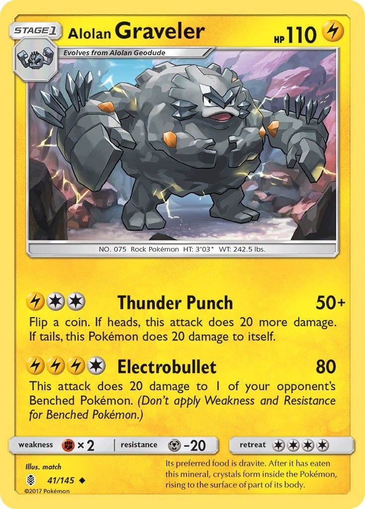 Alolan Graveler (41/145) (SM - Guardians Rising) Pokemon