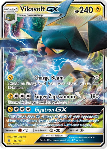 Vikavolt GX (45/145) (SM - Guardians Rising) (SM02) Pokemon
