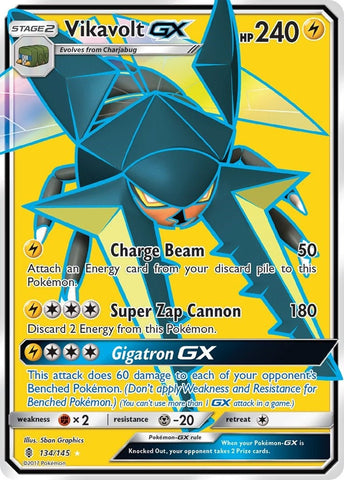 Vikavolt GX (Full Art) (134/145) (SM - Guardians Rising) (SM02) Pokemon