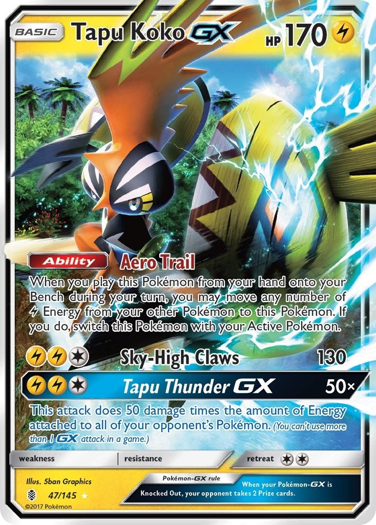 Tapu Koko GX (47/145) (SM - Guardians Rising) Pokemon