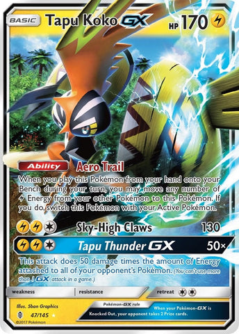 Tapu Koko GX (47/145) (SM - Guardians Rising) Pokemon