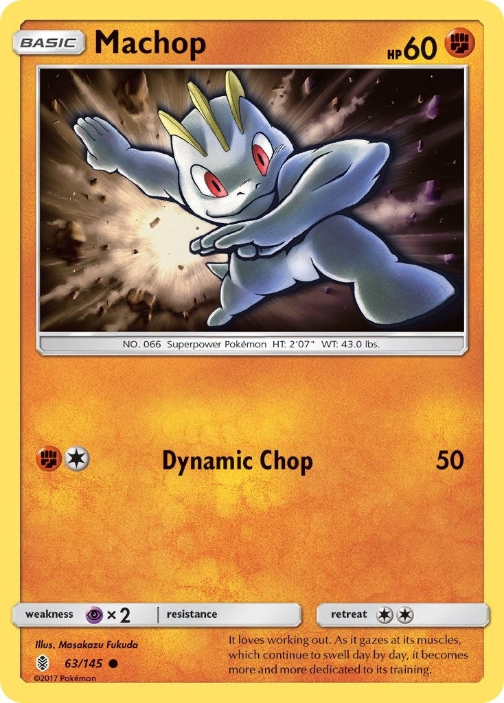 Machop (63) (63/145) (SM - Guardians Rising) Pokemon