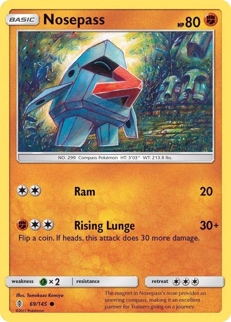 Nosepass (69/145) (SM - Guardians Rising) Pokemon