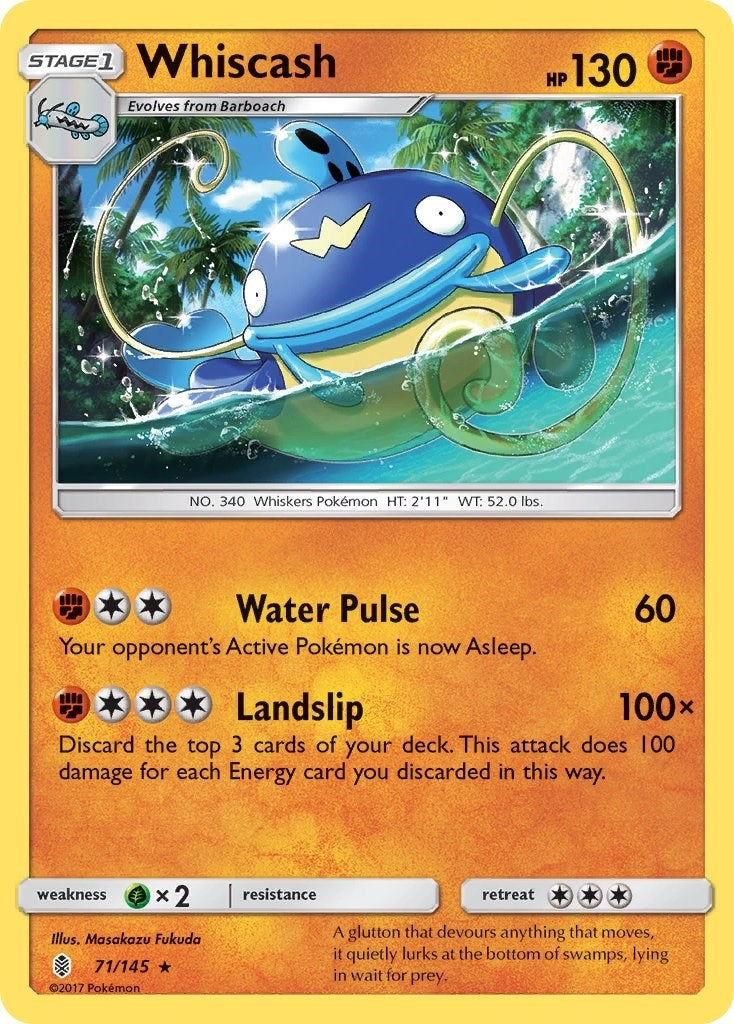 Whiscash (71/145) (SM - Guardians Rising) Pokemon