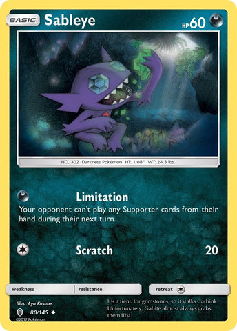 Sableye (80/145) (SM - Guardians Rising) Pokemon
