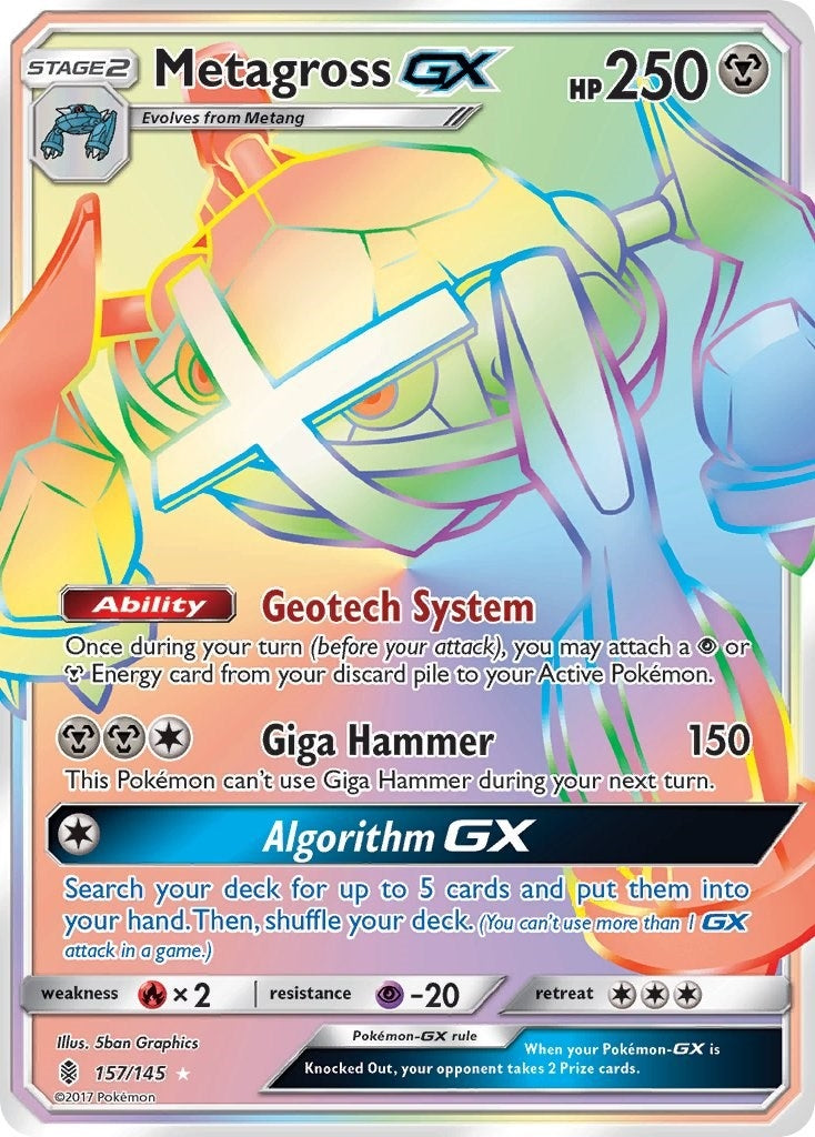 Image for Metagross GX (Secret) (157/145) (SM - Guardians Rising) (SM02) - Pokemon