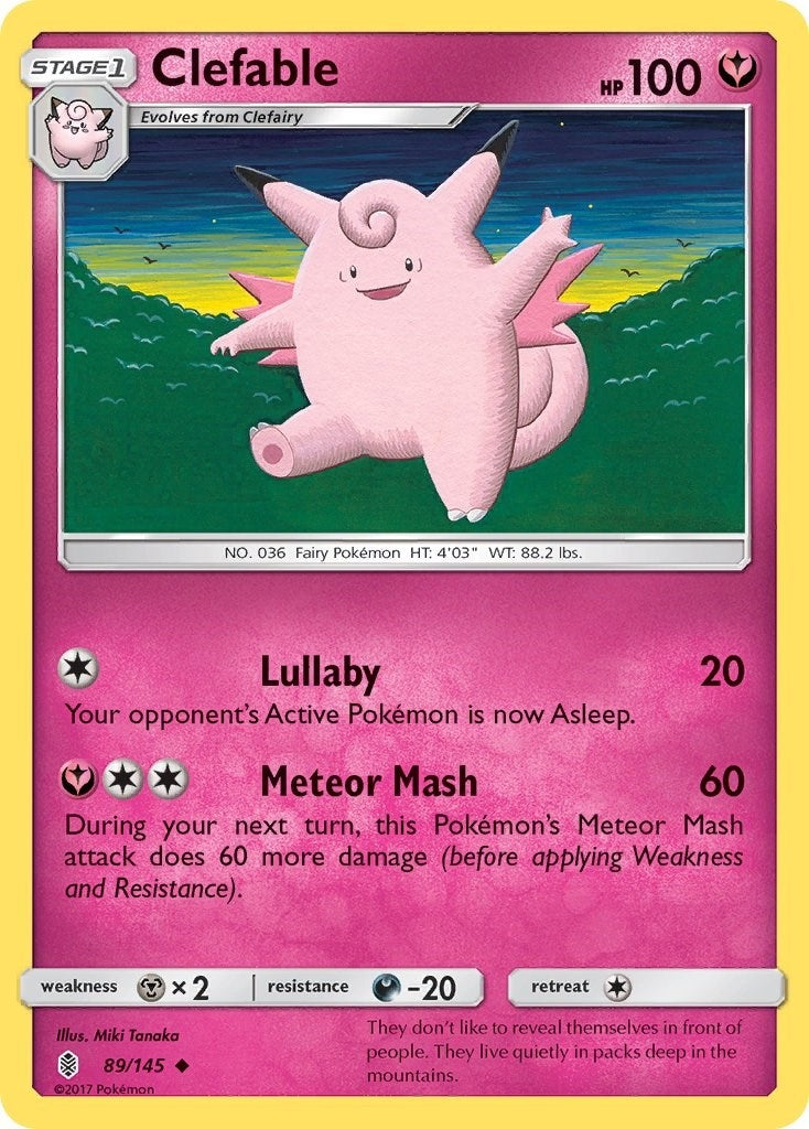 Clefable (89/145) (SM - Guardians Rising) Pokemon