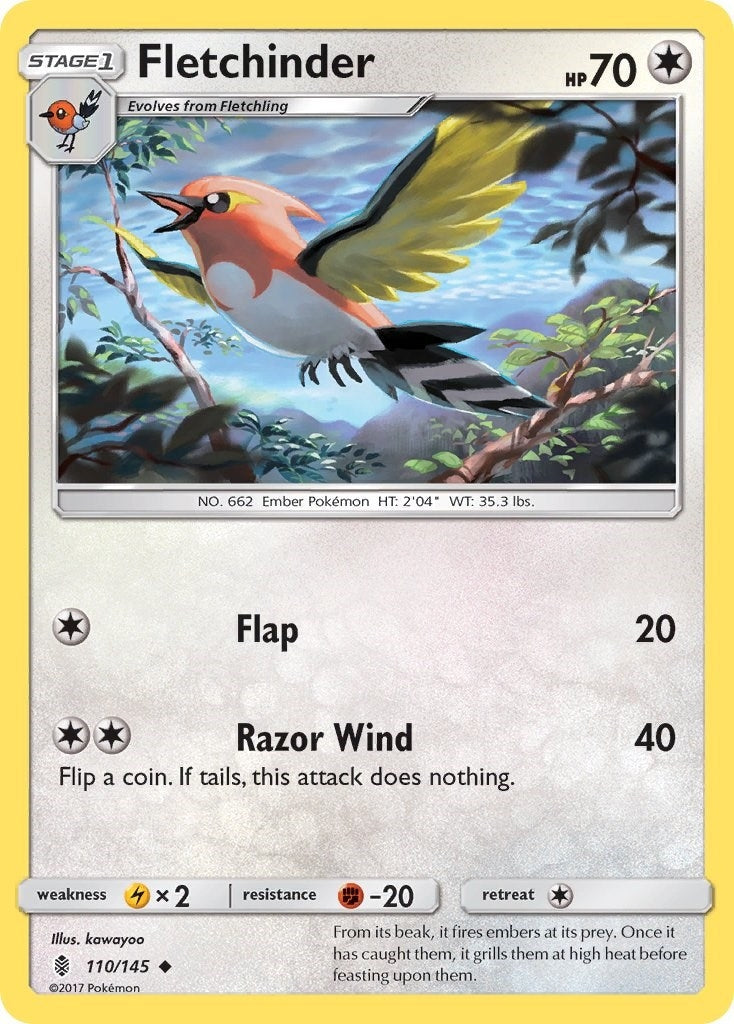 Fletchinder (110/145) (SM - Guardians Rising) Pokemon