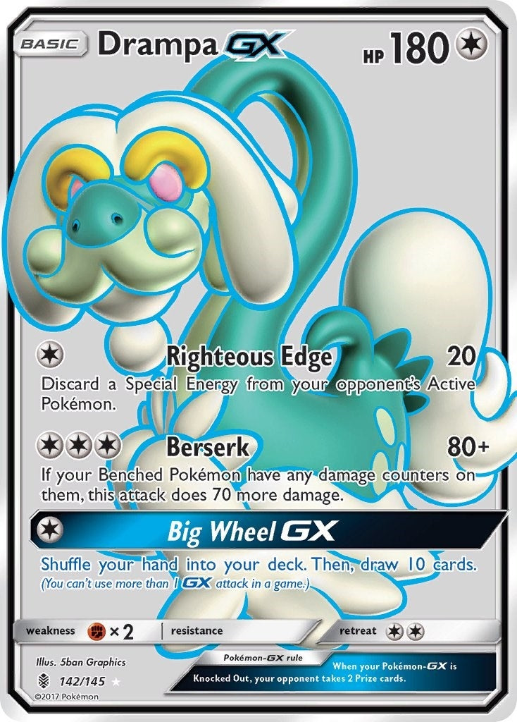 Drampa GX (Full Art) (142/145) (SM - Guardians Rising) Pokemon