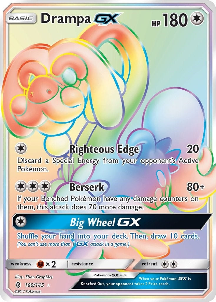 Drampa GX (Secret) (160/145) (SM - Guardians Rising) Pokemon