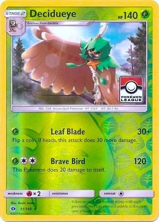 Image for Decidueye - 11/149 (Pokemon League) (011/149) (League & Championship Cards) (PR) - Pokemon