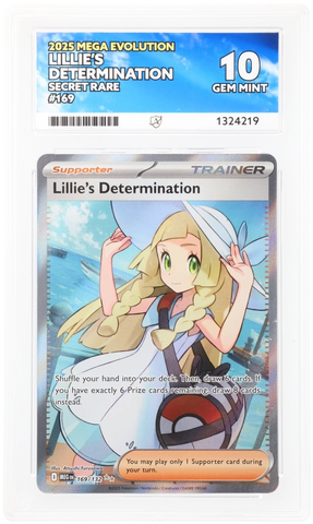 LILLIE'S DETERMINATION - SECRET RARE - MEGA EVOLUTION - ACE 10 ACE Grading