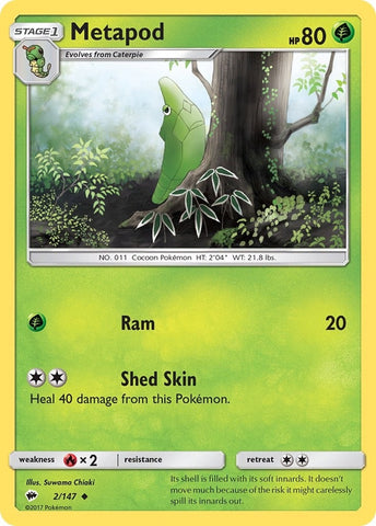 Image for Metapod (2/147) (SM - Burning Shadows) - Pokemon