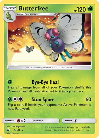 Image for Butterfree (3/147) (SM - Burning Shadows) - Pokemon
