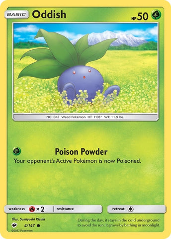 Image for Oddish (4/147) (SM - Burning Shadows) - Pokemon