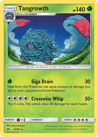 Image for Tangrowth (8/147) (SM - Burning Shadows) - Pokemon