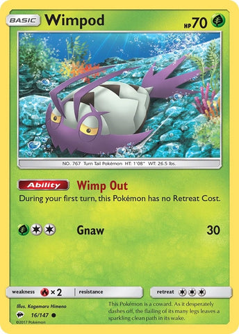 Image for Wimpod (16/147) (SM - Burning Shadows) - Pokemon