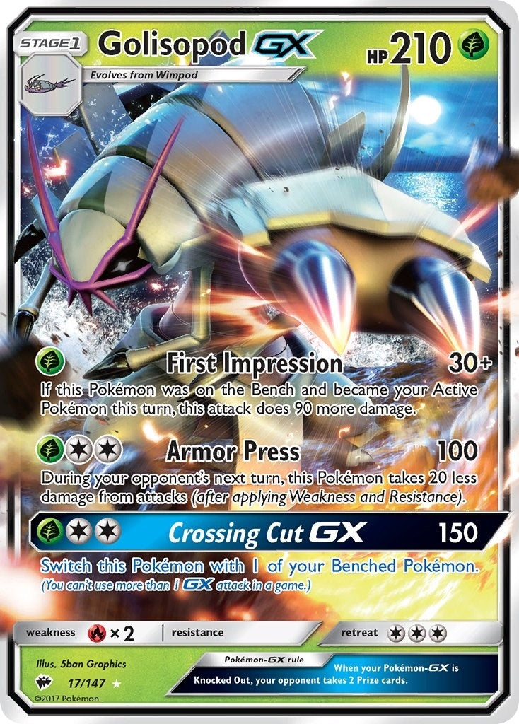 Image for Golisopod GX (17/147) (SM - Burning Shadows) - Pokemon