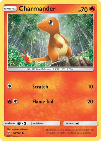 Image for Charmander (18/147) (SM - Burning Shadows) - Pokemon
