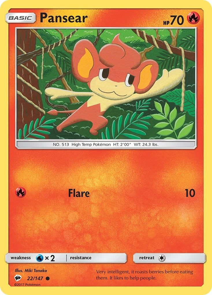 Image for Pansear (22/147) (SM - Burning Shadows) - Pokemon