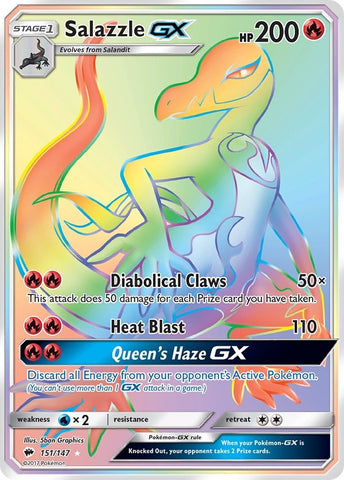 Image for Salazzle GX (Secret) (151/147) (SM - Burning Shadows) - Pokemon