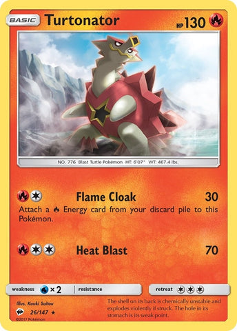 Image for Turtonator (26/147) (SM - Burning Shadows) - Pokemon