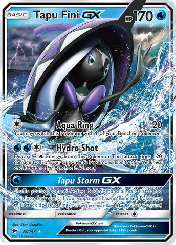 Image for Tapu Fini GX (39/147) (SM - Burning Shadows) - Pokemon
