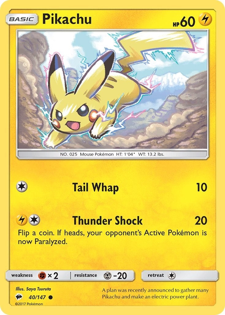 Image for Pikachu (40/147) (SM - Burning Shadows) - Pokemon