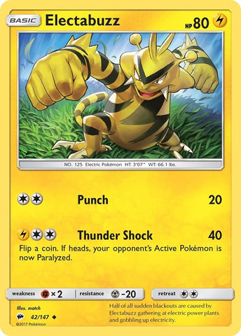 Image for Electabuzz (42/147) (SM - Burning Shadows) - Pokemon