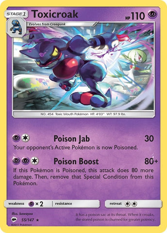 Image for Toxicroak (55/147) (SM - Burning Shadows) - Pokemon